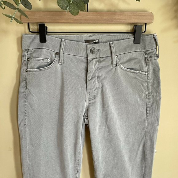 Mother The Looker Gray Raw Hem Ankle Jeans - 27 - Picture 4 of 10